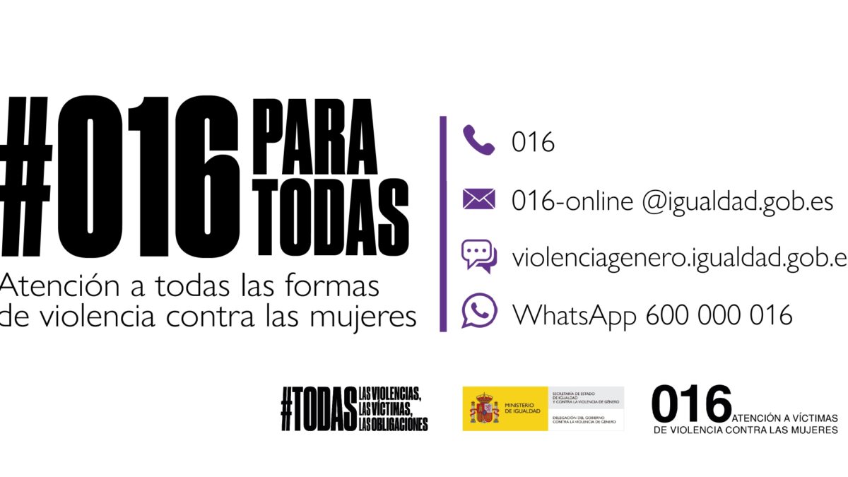 El 016 es un teléfono gratuito, confidencial y 24 horas para las víctimas de violencia de género.